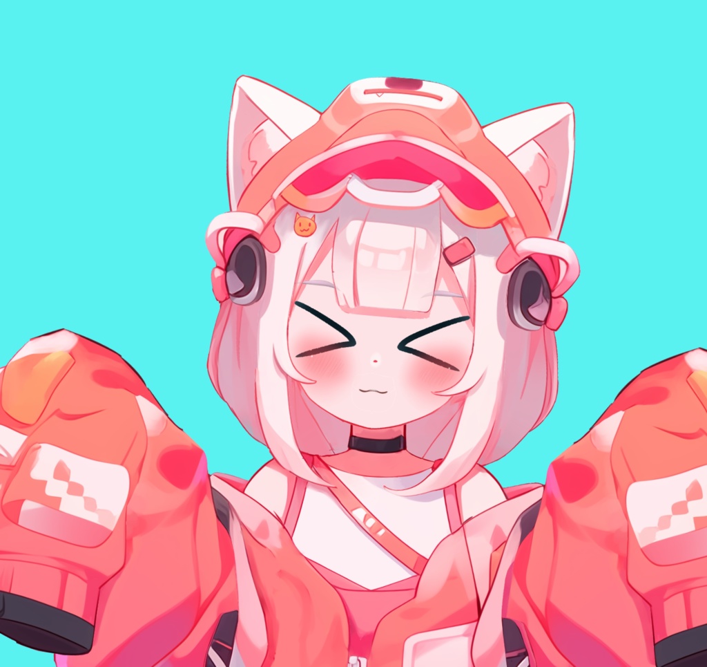 Puppy Girl Vtuber Avatar 2d Live 2d with 4 Expressions Iphone Traking