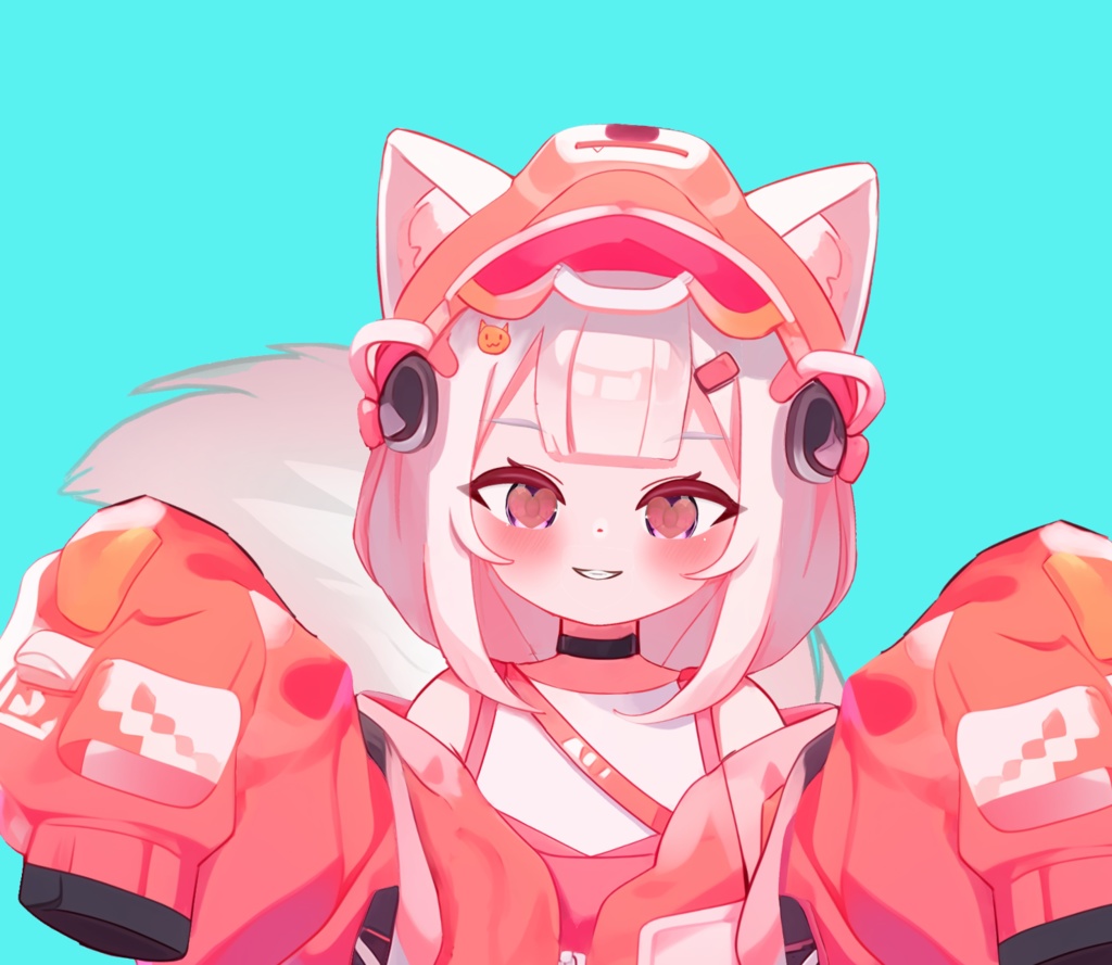 Puppy Girl Vtuber Avatar 2d Live 2d with 4 Expressions Iphone Traking