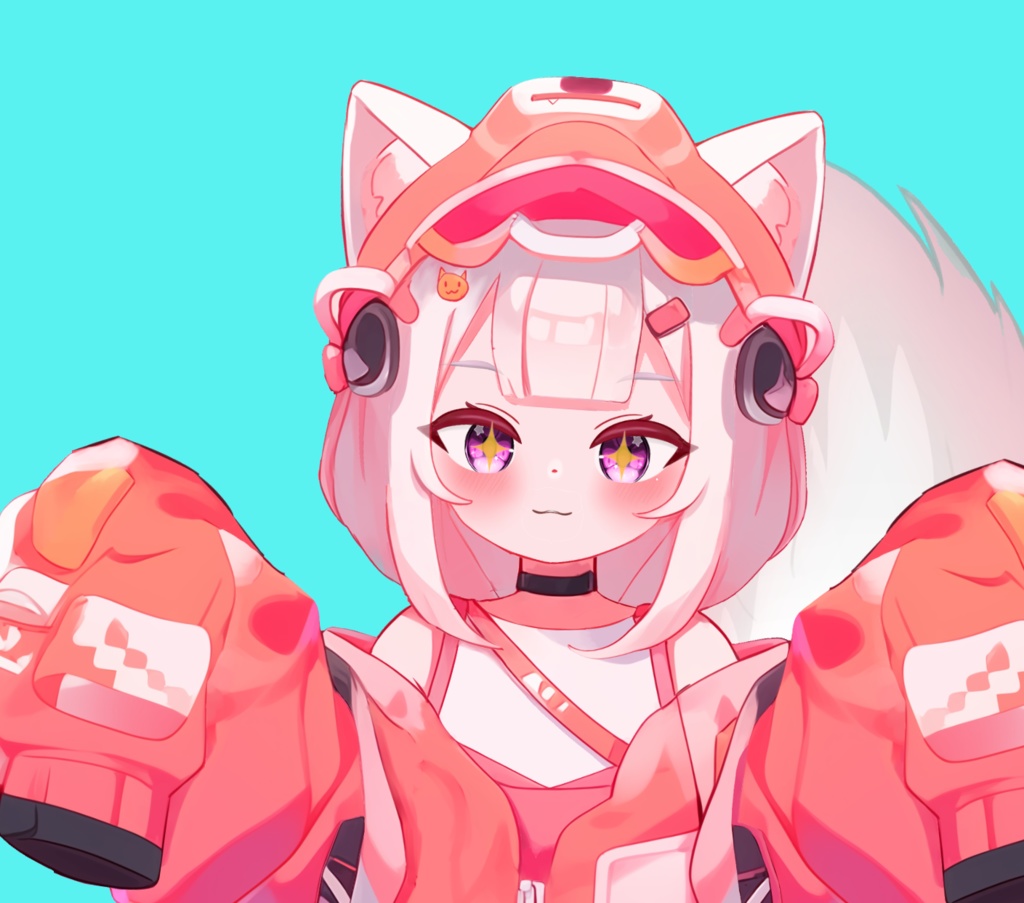 Puppy Girl Vtuber Avatar 2d Live 2d with 4 Expressions Iphone Traking