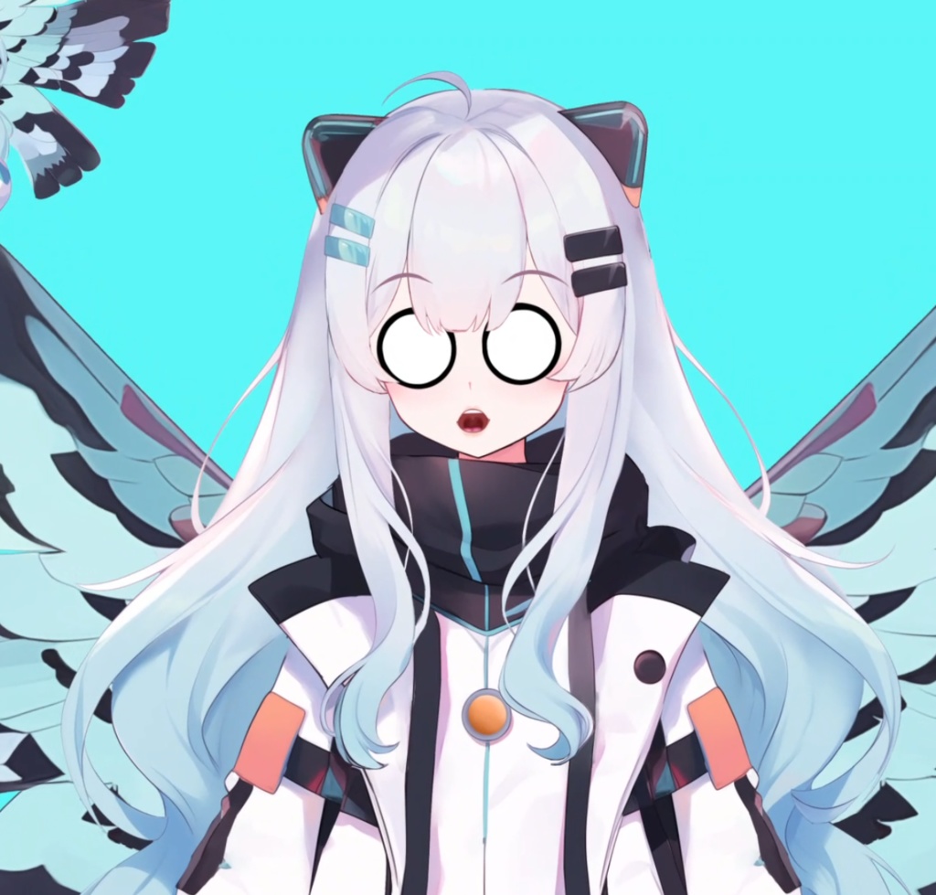 Angel Girl Vtuber 2d Live2d avatar 8 Expressions For twitch