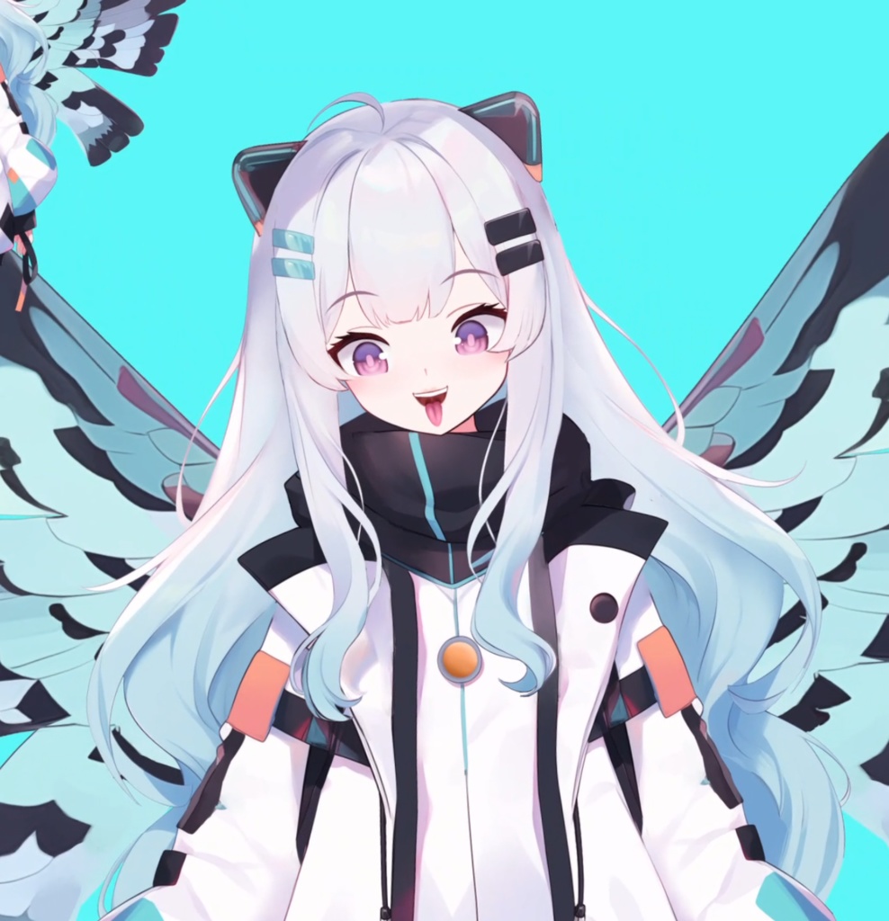 Angel Girl Vtuber 2d Live2d avatar 8 Expressions For twitch