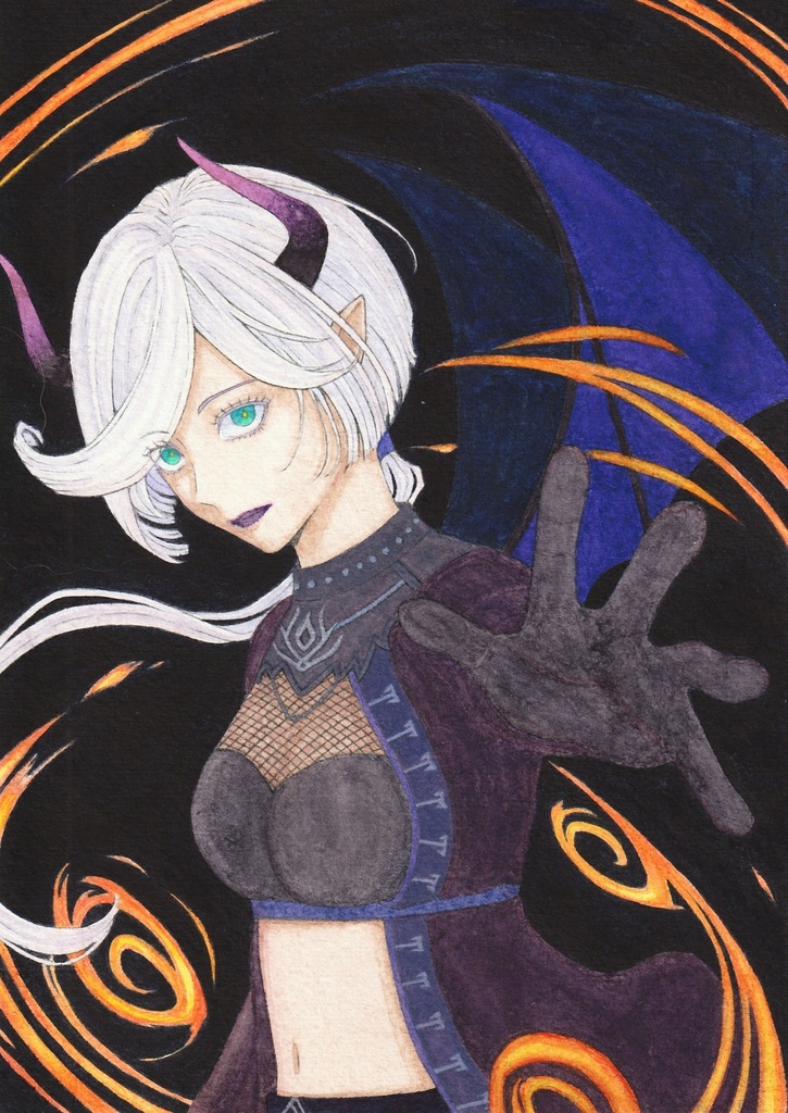 水彩原画【深淵】