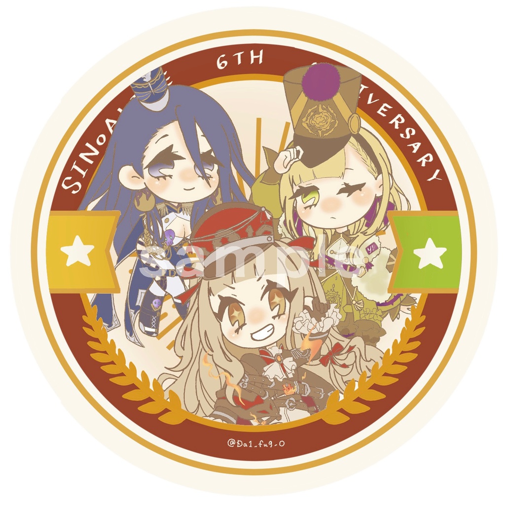 シノアリス6THデフォルメ缶バッジ 赤ずきん&いばら姫&かぐや姫 3人ver.