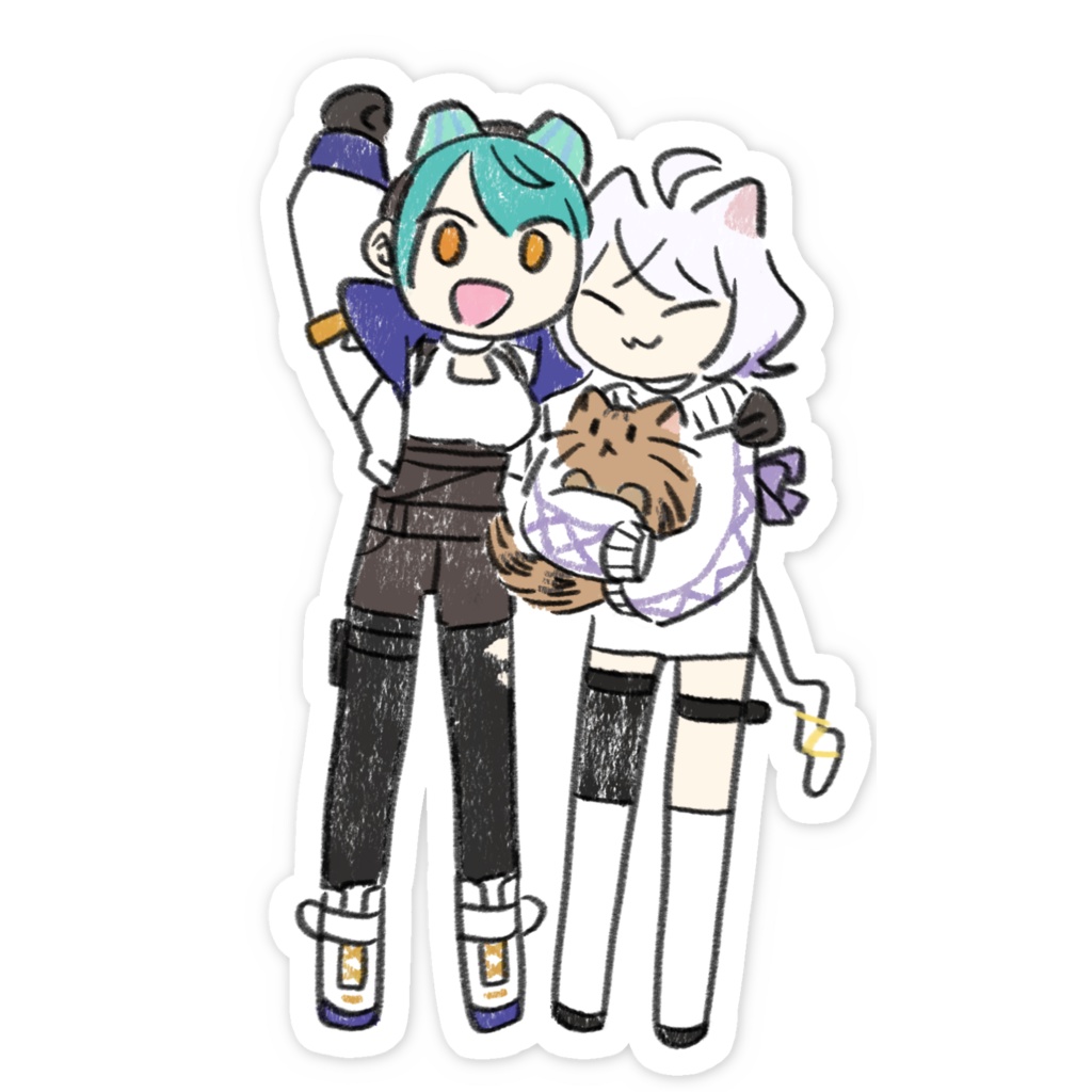 【ヨルダ&ベル】なかよしステッカー