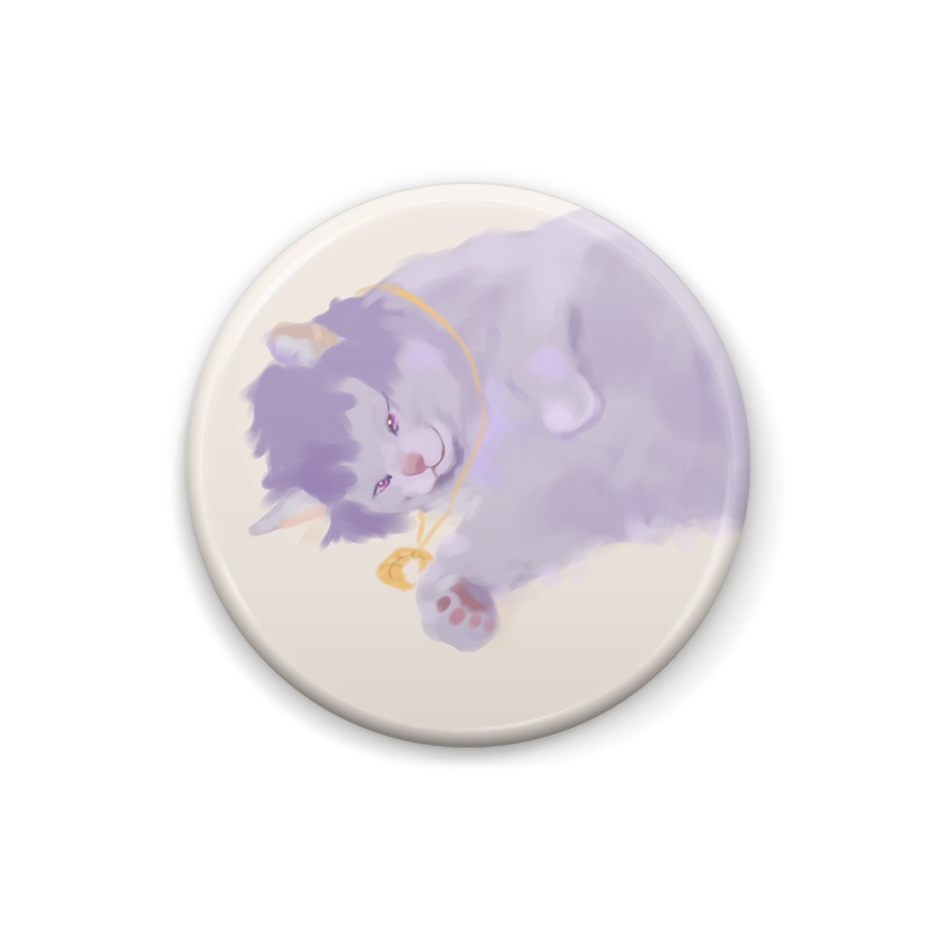 mtb猫バッチ(寝転び)