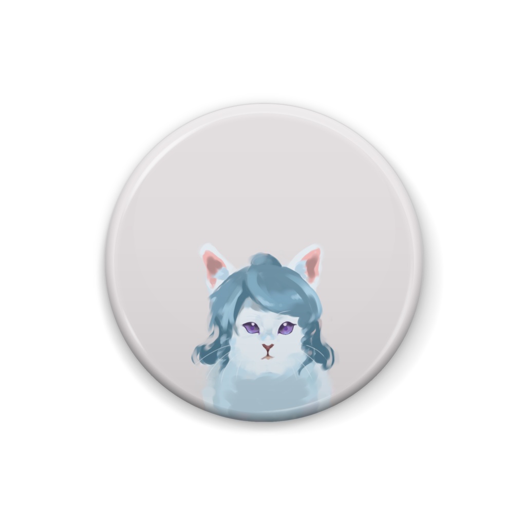 ngms猫缶バッチ(興味津々)