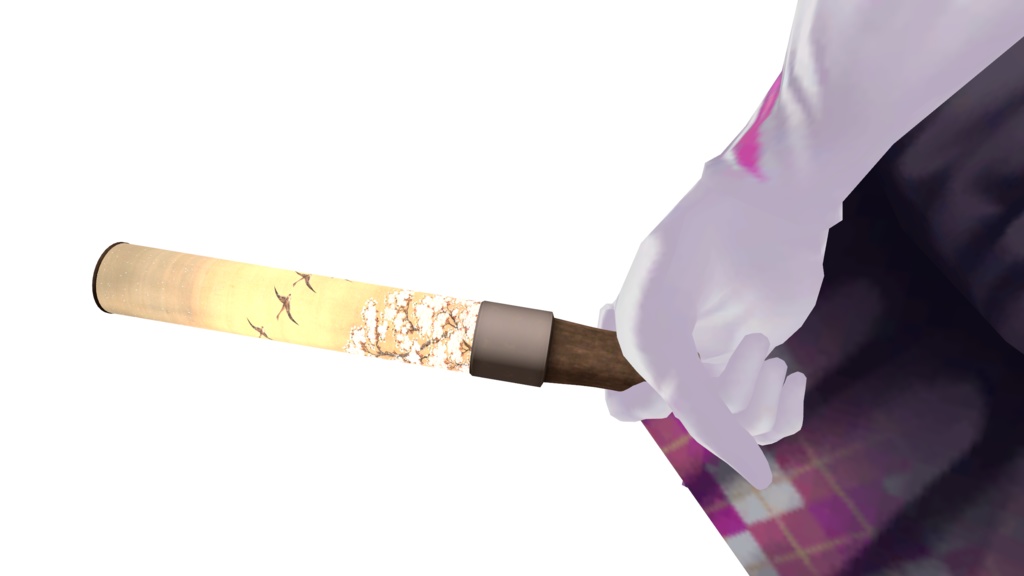 【VRChat】酒井抱一/雁に桜図(中幅) ペンライト(3Dグッズ)