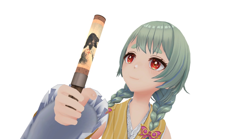 【VRChat】葛飾北斎/巌頭鵜図 ペンライト(3Dグッズ)