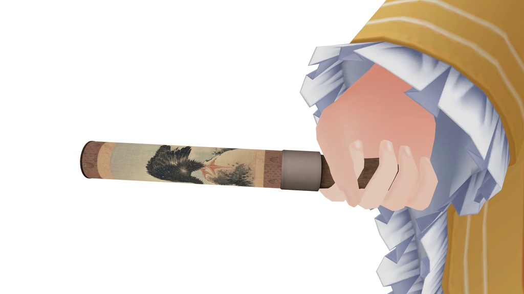 【VRChat】葛飾北斎/巌頭鵜図 ペンライト(3Dグッズ)