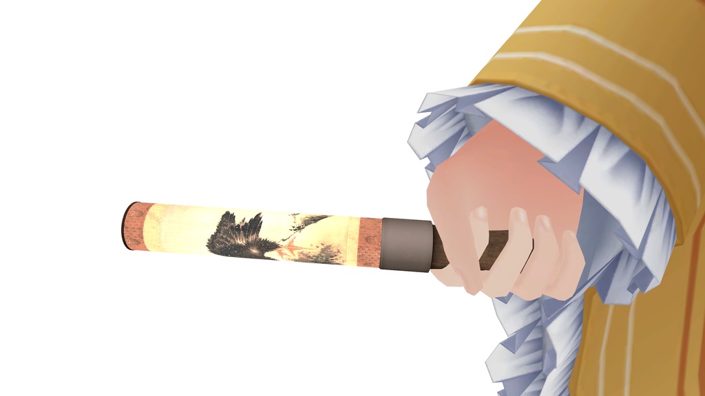 【VRChat】葛飾北斎/巌頭鵜図 ペンライト(3Dグッズ)