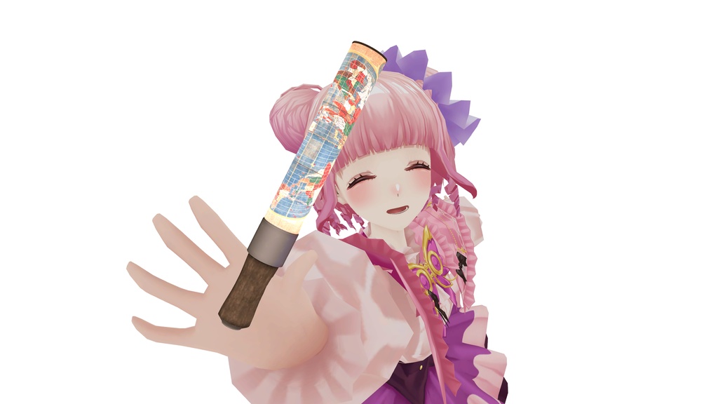 【VRChat】坤輿万国全図屏風 ペンライト(3Dグッズ)