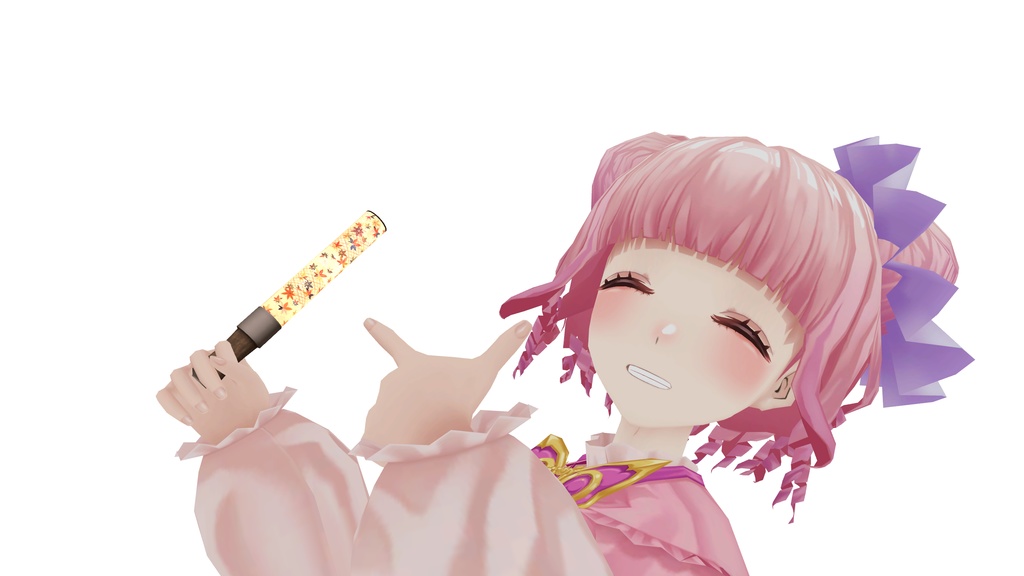 【VRChat】段に四つ菱繋ぎと楓葉散し文唐織 ペンライト(3Dグッズ)