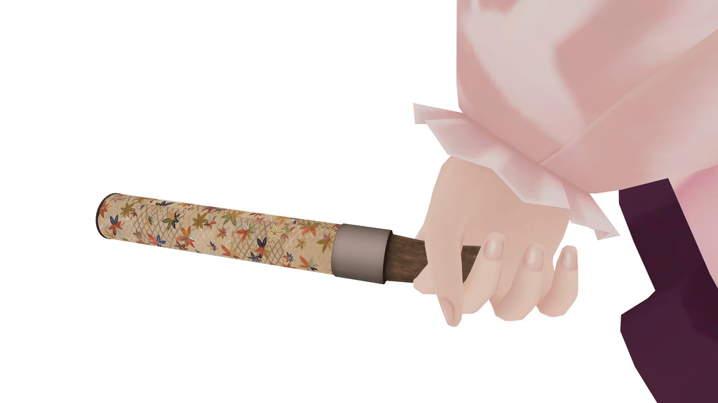 【VRChat】段に四つ菱繋ぎと楓葉散し文唐織 ペンライト(3Dグッズ)