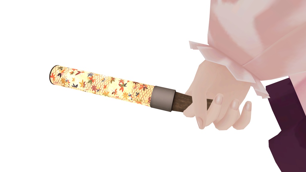 【VRChat】段に四つ菱繋ぎと楓葉散し文唐織 ペンライト(3Dグッズ)