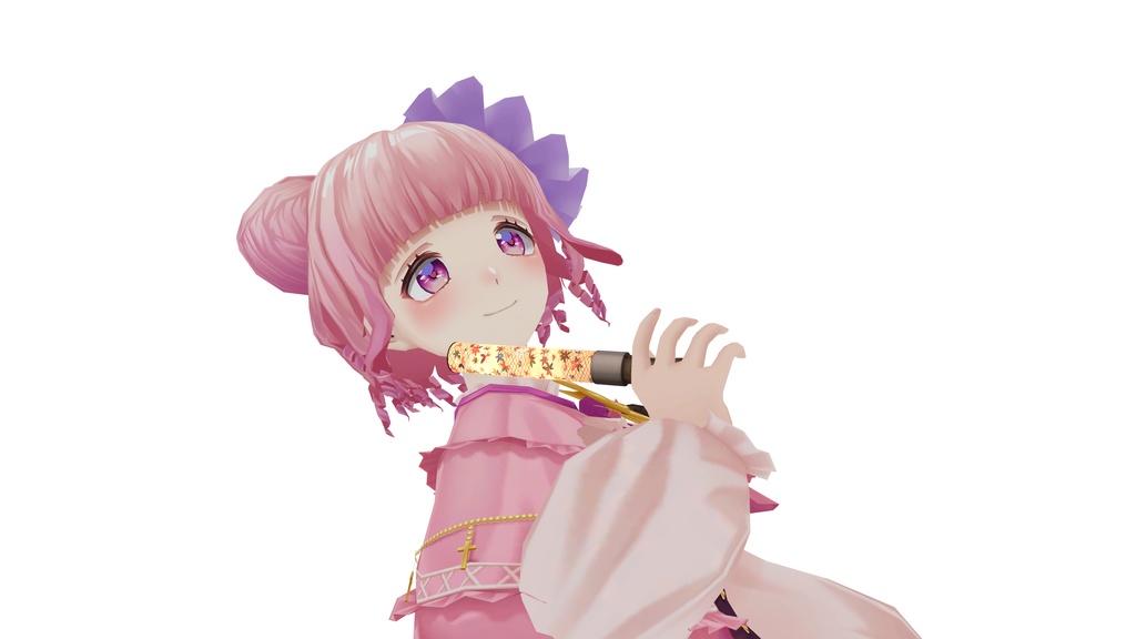 【VRChat】段に四つ菱繋ぎと楓葉散し文唐織 ペンライト(3Dグッズ)