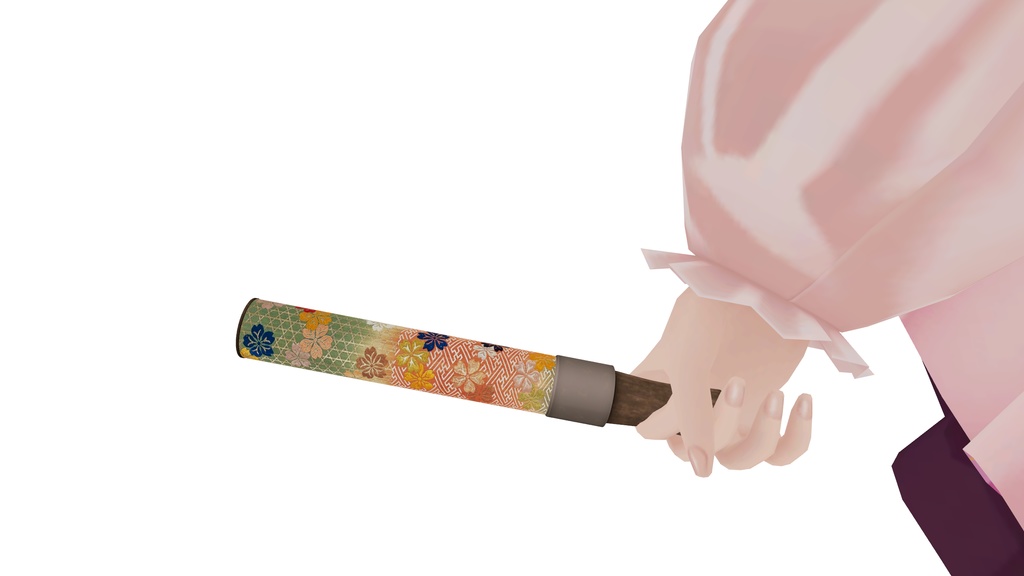 【VRChat】段に籠目と卍字繋ぎに桜花文唐織 ペンライト(3Dグッズ)