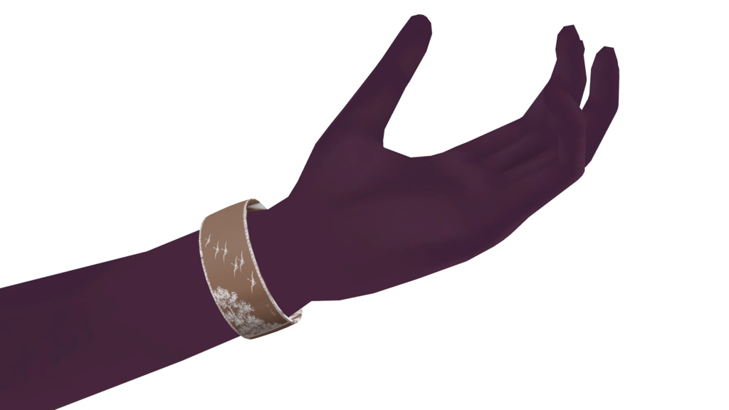 【VRChat】酒井抱一/雁に桜図(中幅) ラバーバンド(3Dグッズ)