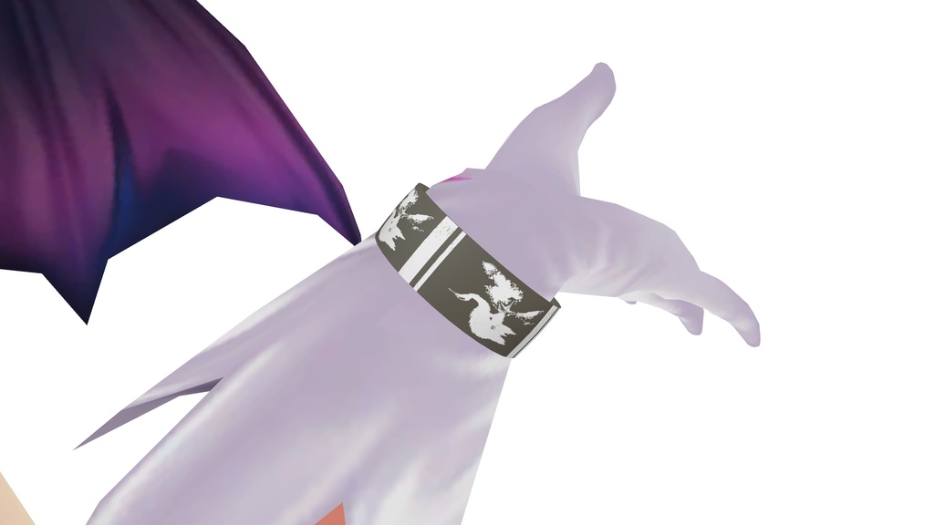 【VRChat】葛飾北斎/巌頭鵜図 ラバーバンド(3Dグッズ)