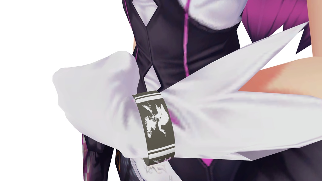 【VRChat】葛飾北斎/巌頭鵜図 ラバーバンド(3Dグッズ)