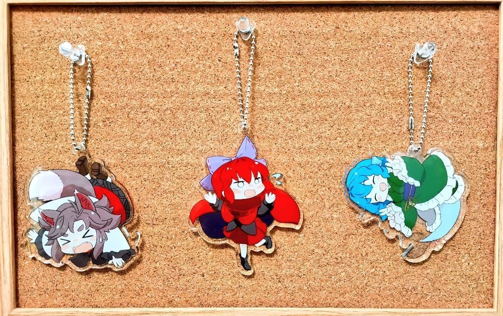 草の根つり上げアクリルキーホルダー