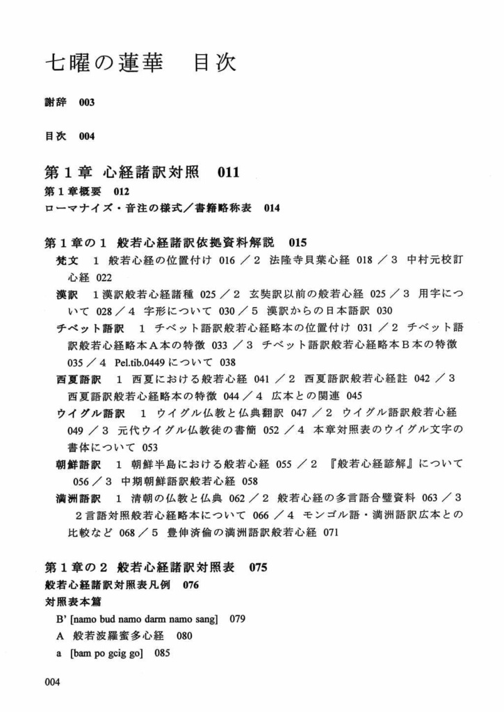 七曜の蓮華 諸言語心経合時掌中珠略本篇