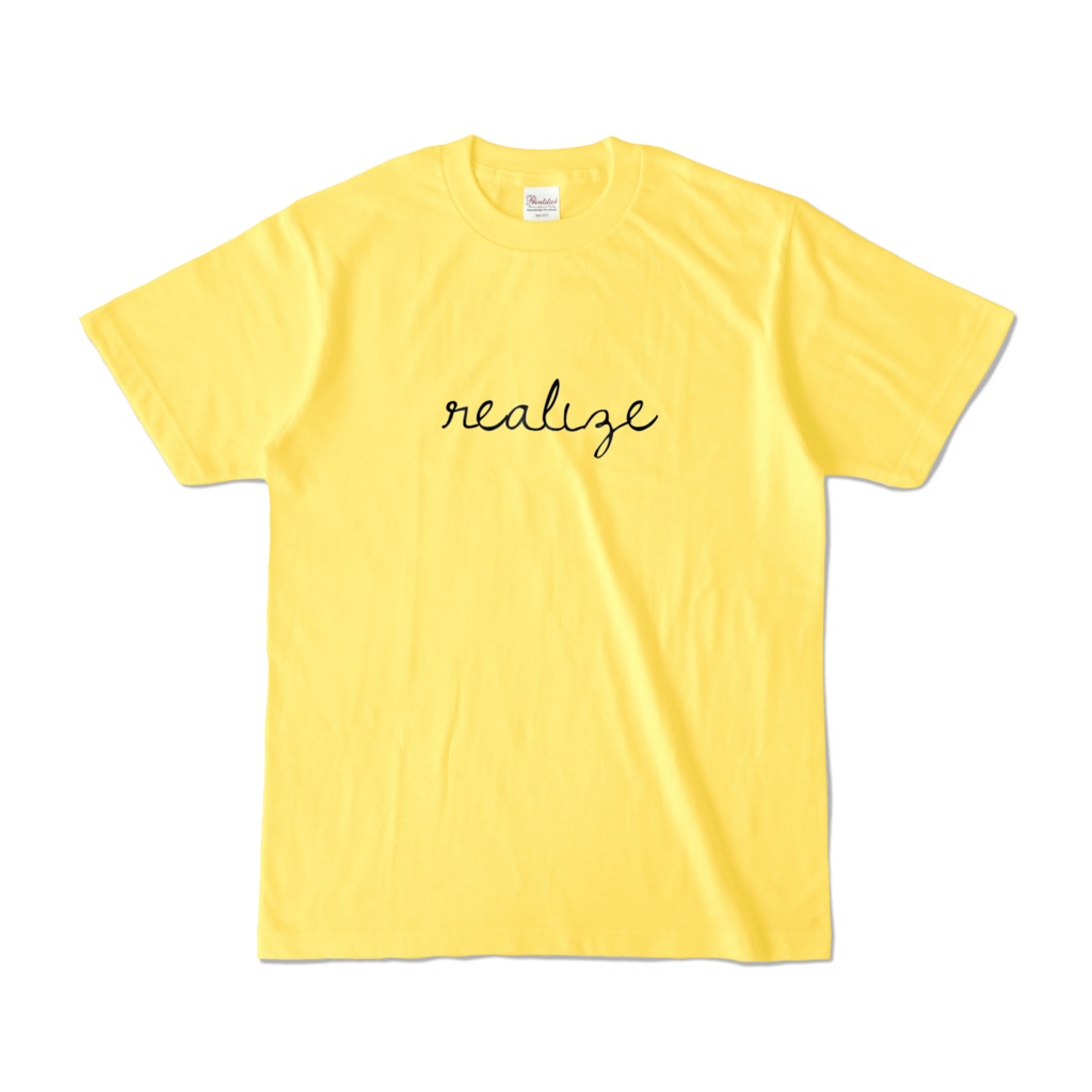 realizeロゴカラーTシャツ_イエロー(黒字)