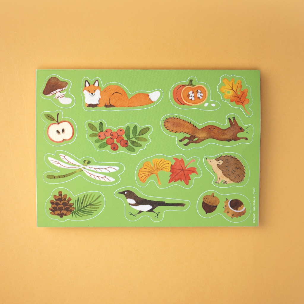 秋の友だちシールセット