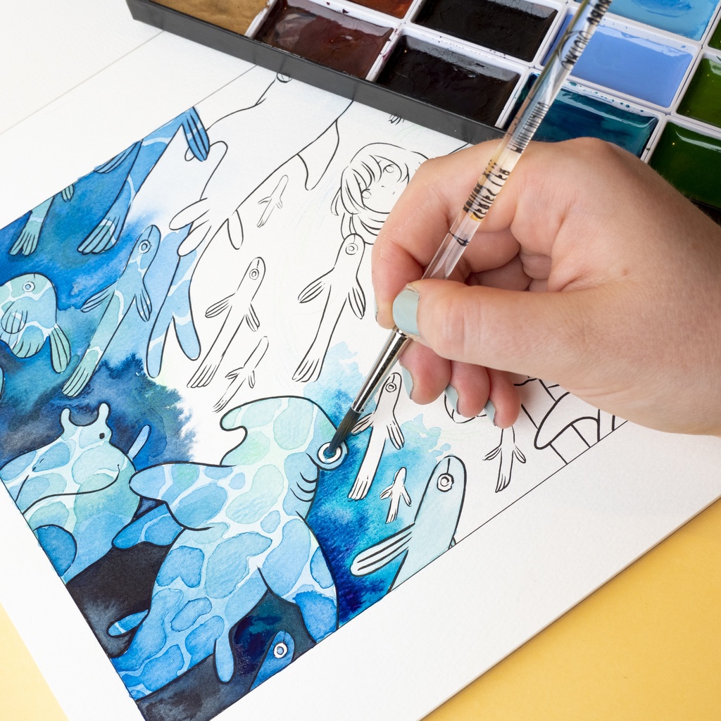 「Luminous」水彩塗り絵本 SALE