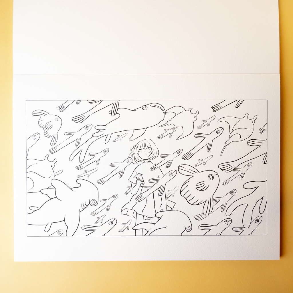 「Luminous」水彩塗り絵本 SALE