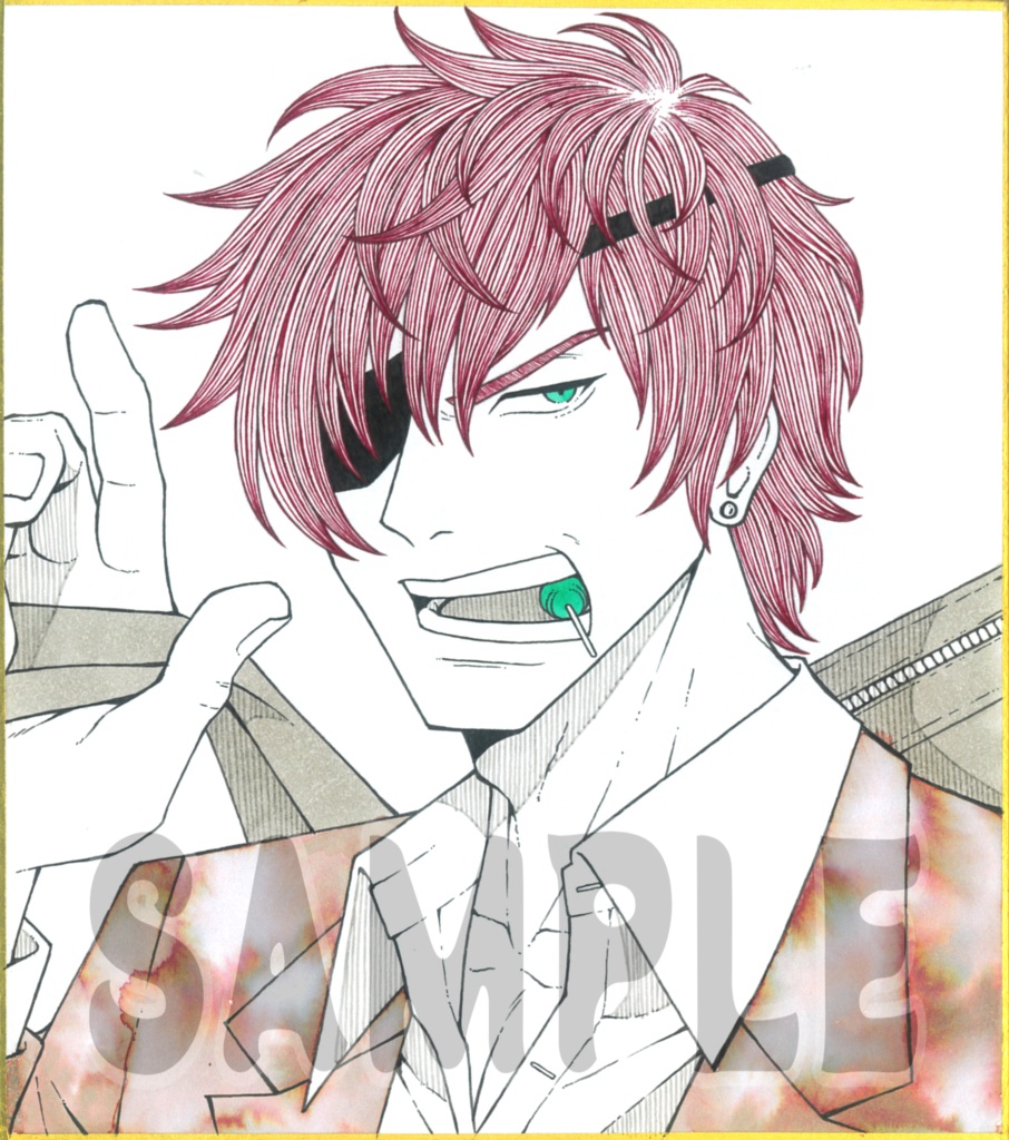 【ミニ色紙】オリジナル男