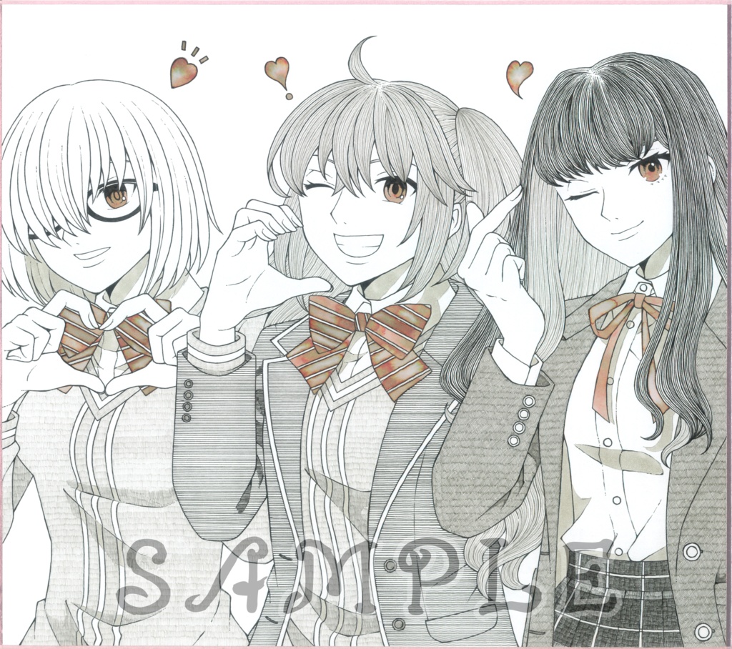 【大色紙】マシュ&藤丸立香&岸波白野