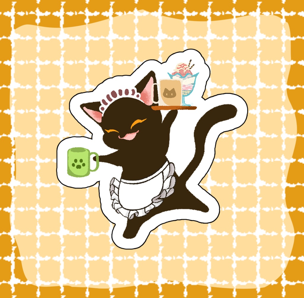 【喫茶黒猫 ステッカー】
