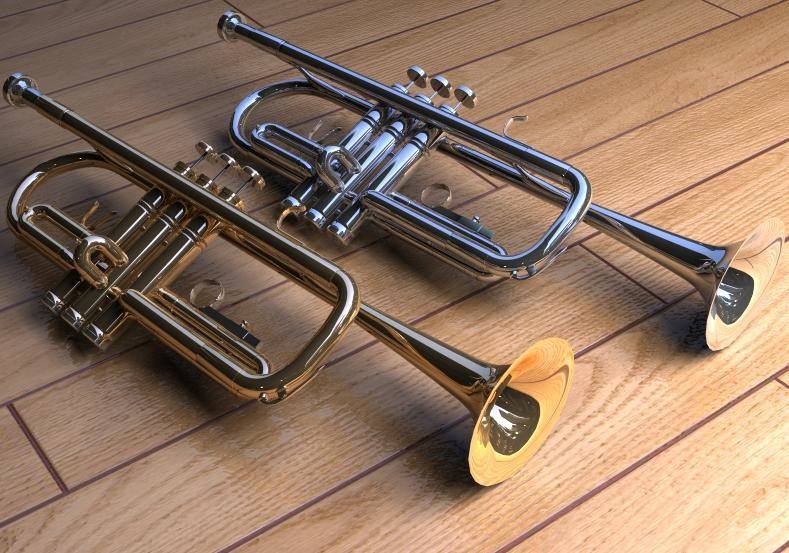 3DCG trumpet