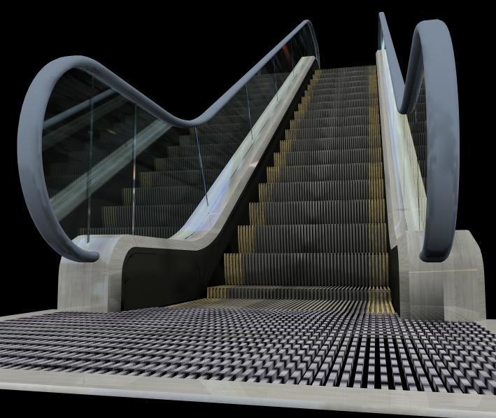 3DCG escalator