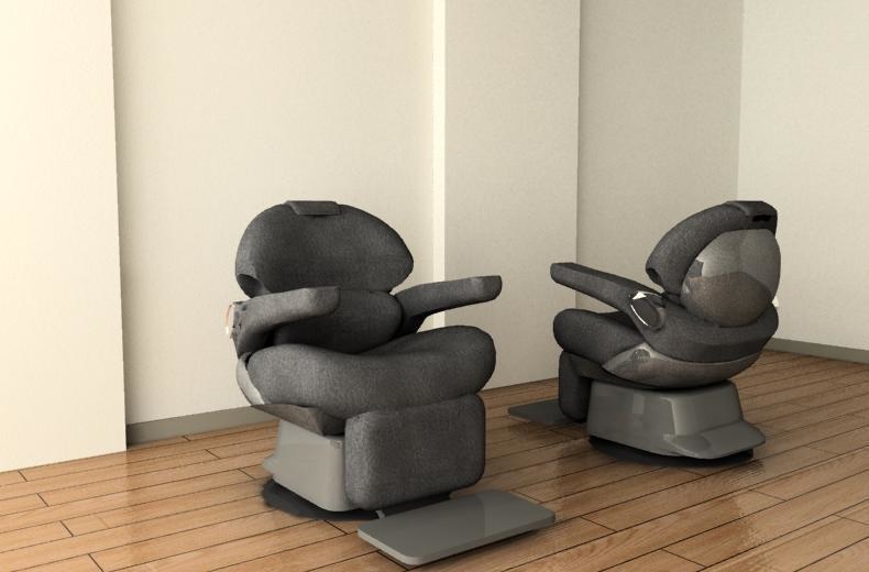 3DCG 理容イス　bbchair1