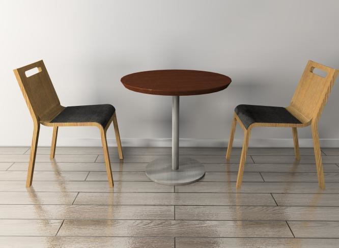 3DCG イス roundtableChairset
