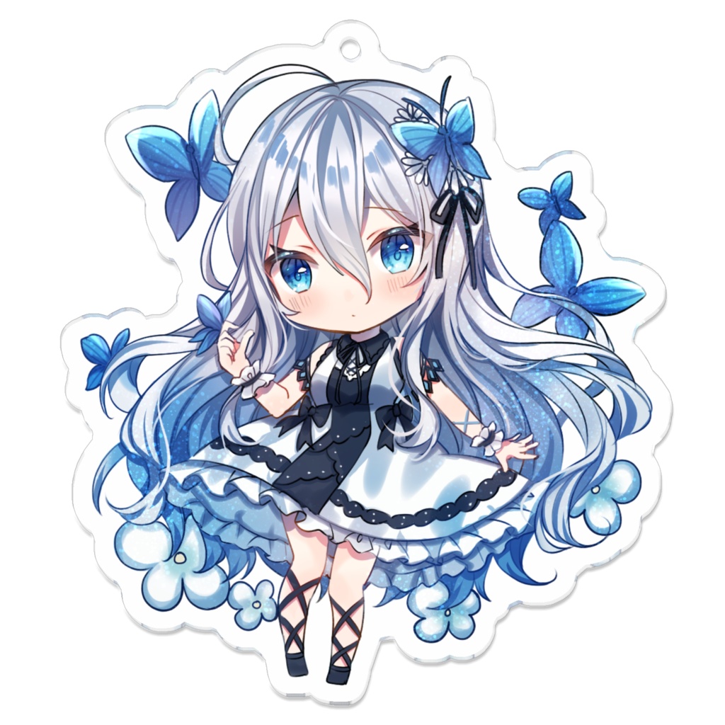 モルフォちゃんアクリルキーホルダー