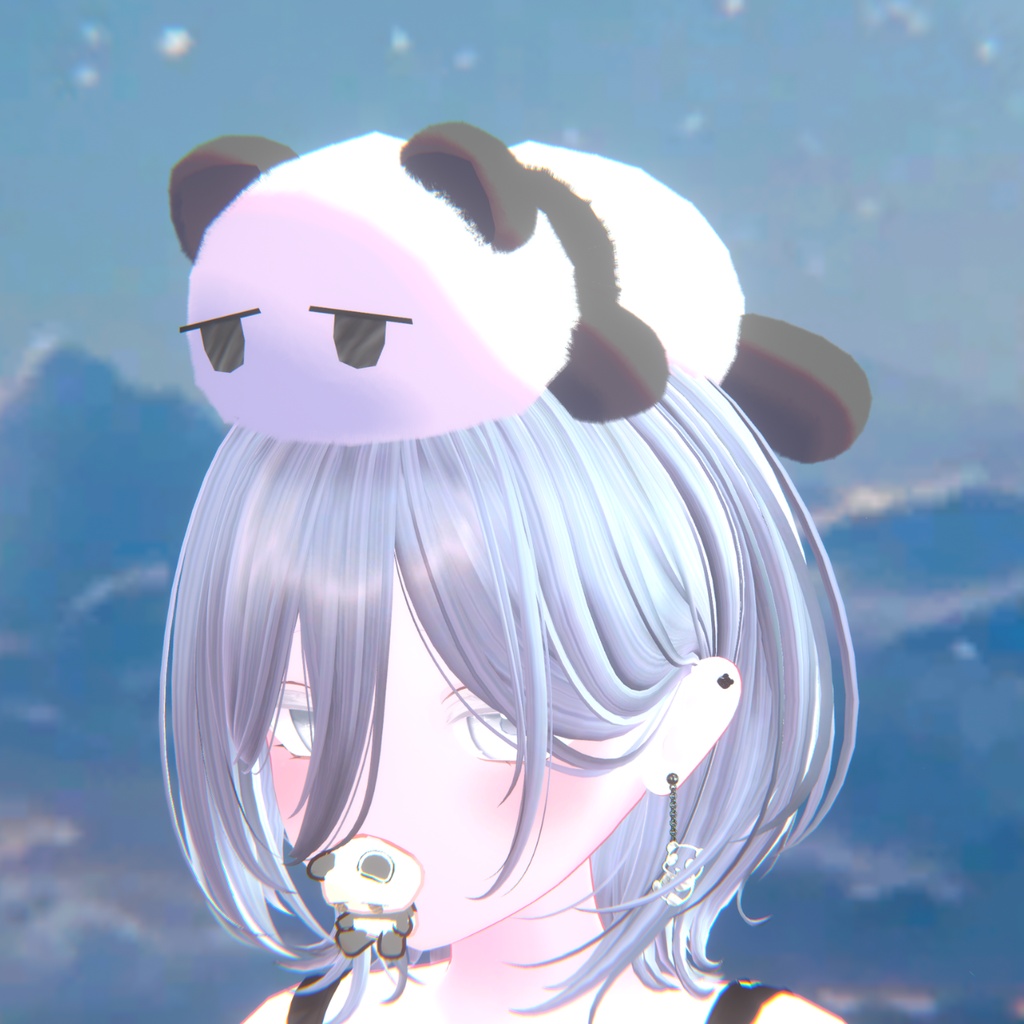 頭に乗せる!ジト目パンダ