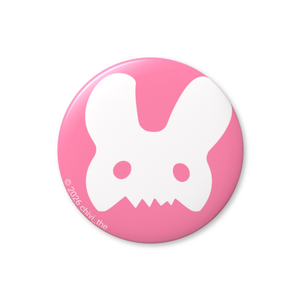 缶バッジ うさぎ [ ポップ 32mm ]