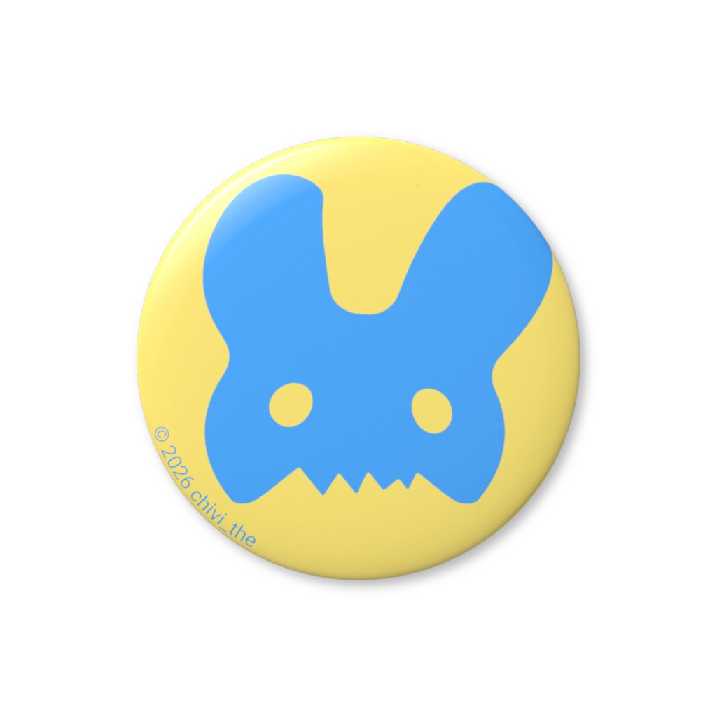 缶バッジ うさぎ [ ファニー 32mm ]