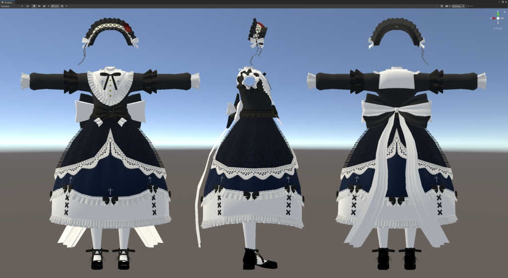 「こまどアバター」対応ゴシックロリータ衣装 PB対応済み