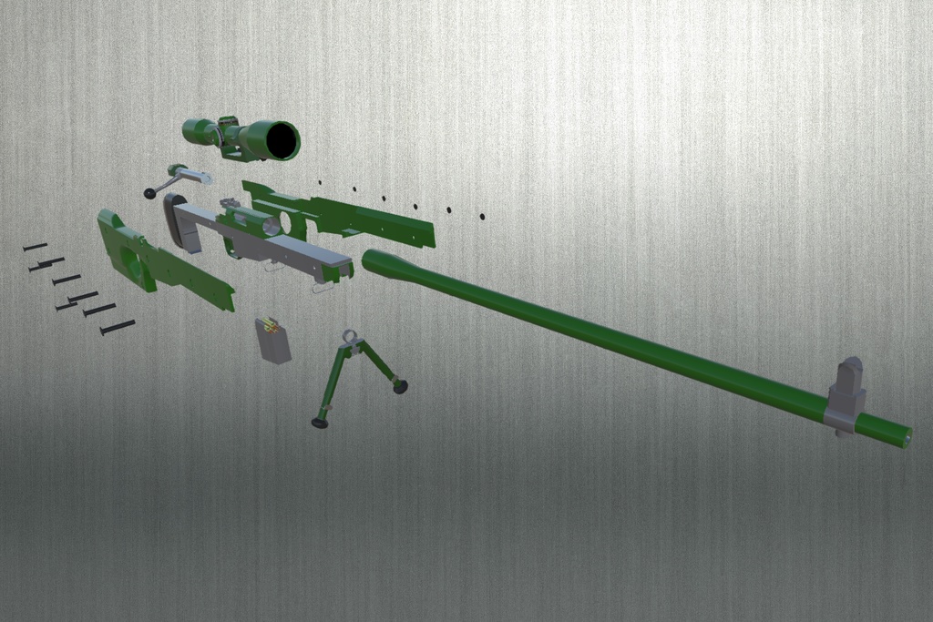 【VRChat向け】【3Dモデル】L96A1