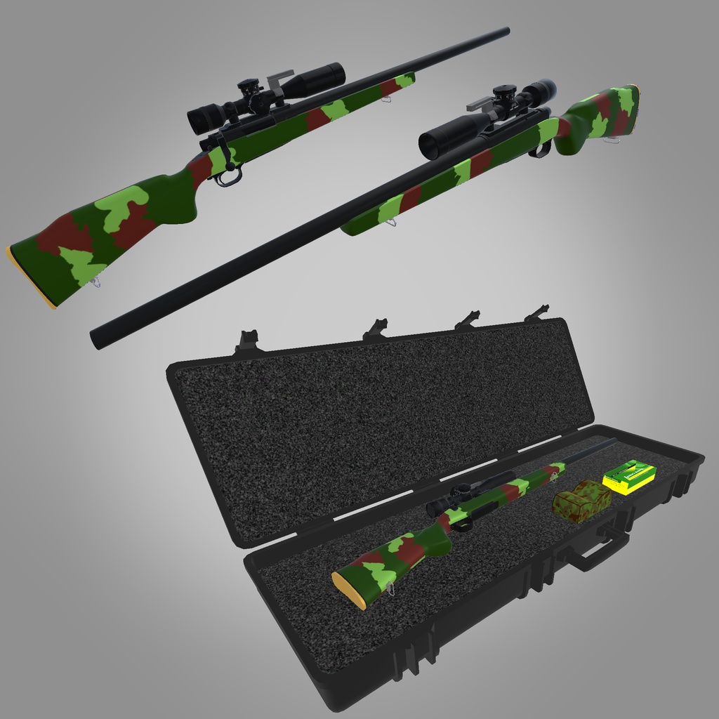 【VRChat向け】【3Dモデル】M40A1