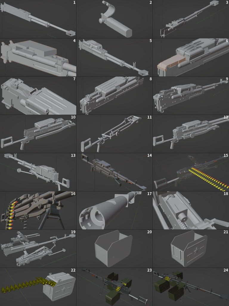 【VRChat向け】【3Dモデル】Kord重機関銃 Kord 6P50 (Корд 6п50)