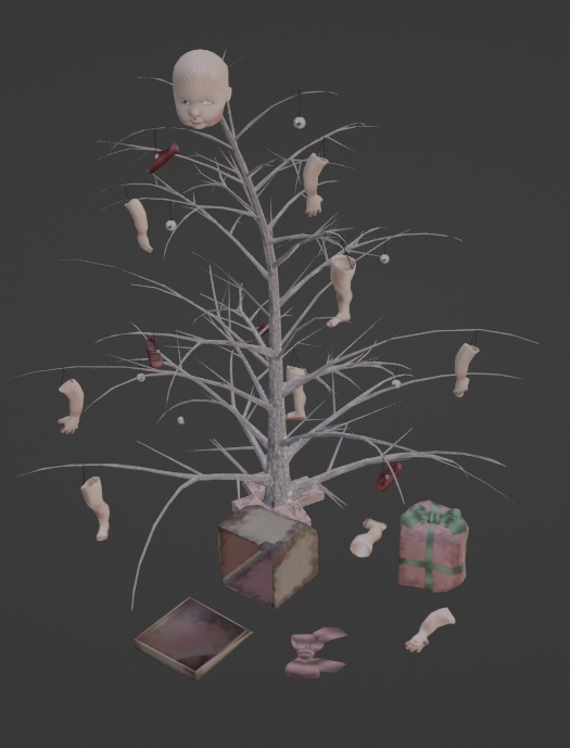 Animated Spooky Doll Tree