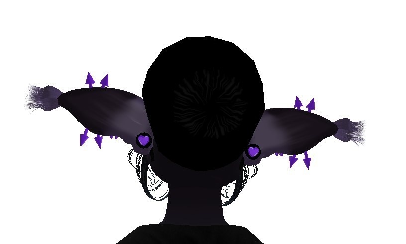 Animated Tuft Ears; IMVU|SecondLife|Vroid