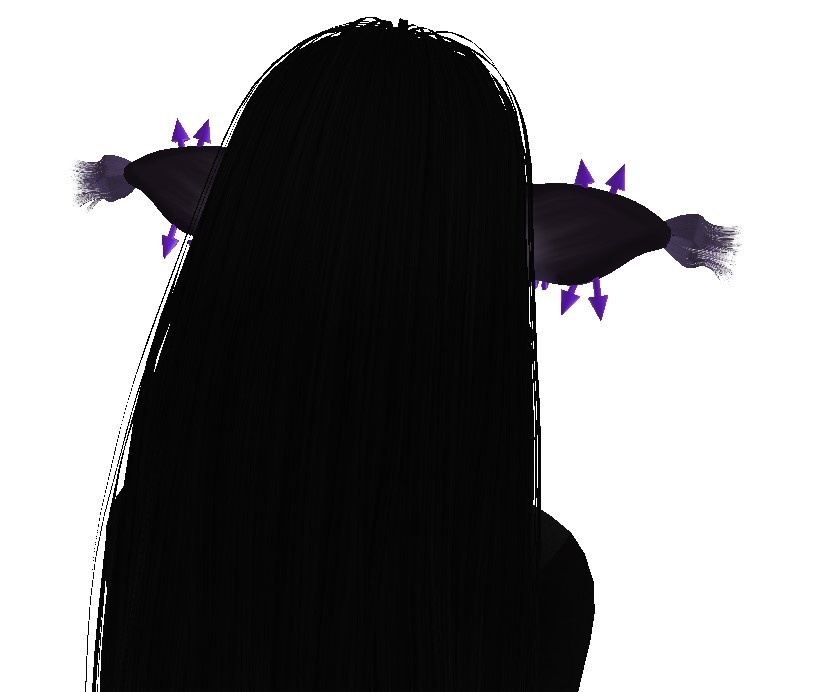 Animated Tuft Ears; IMVU|SecondLife|Vroid