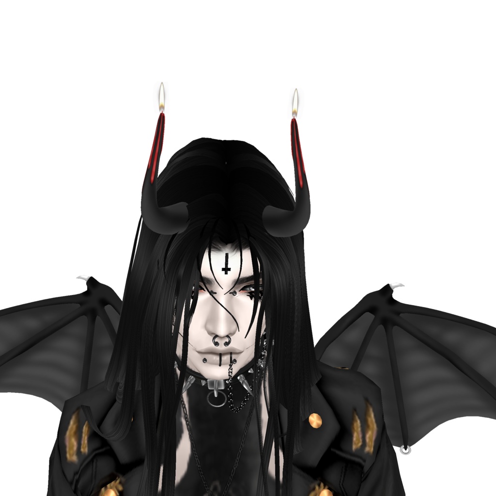 Candle Horns for IMVU | SecondlLife | Vroid