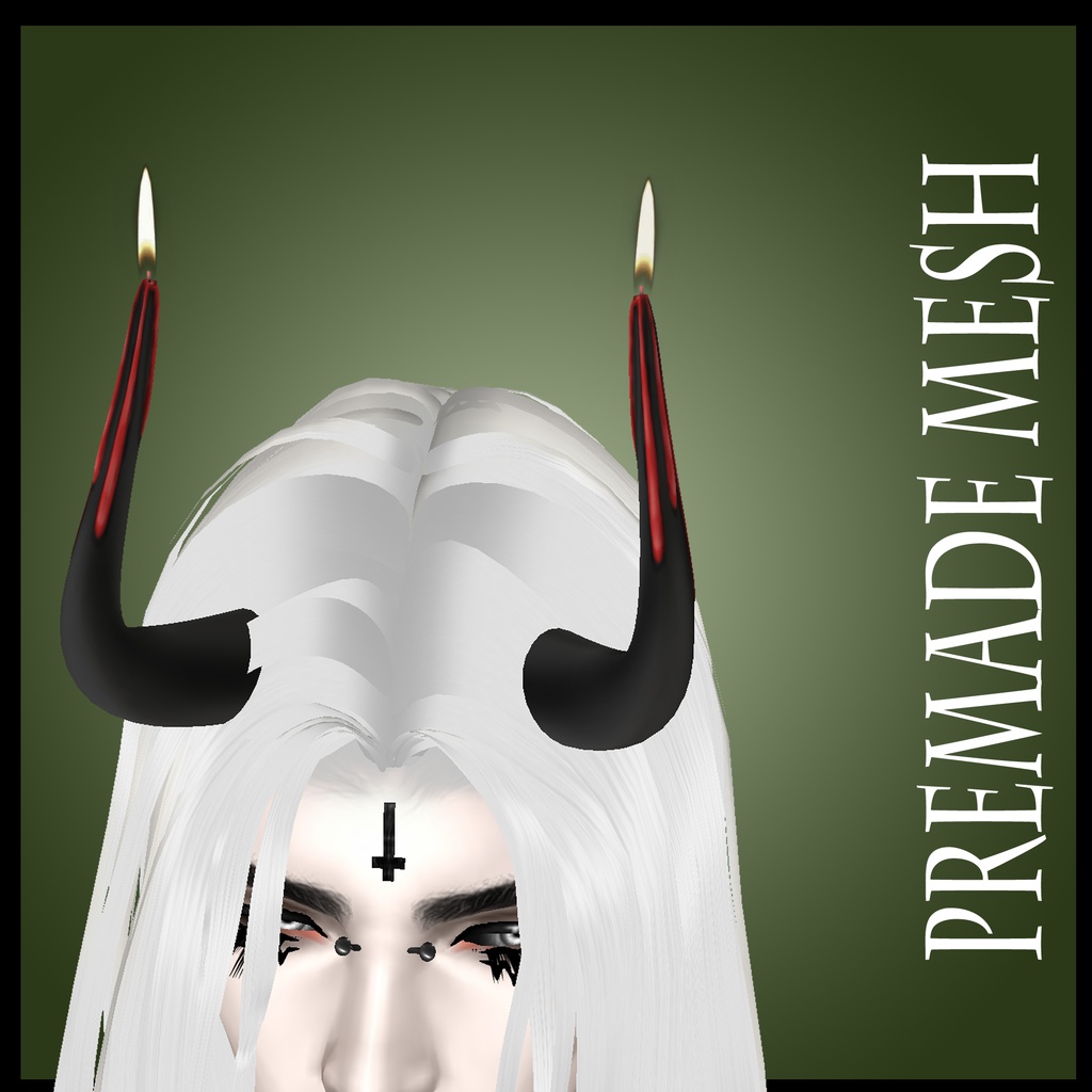 Candle Horns for IMVU | SecondlLife | Vroid