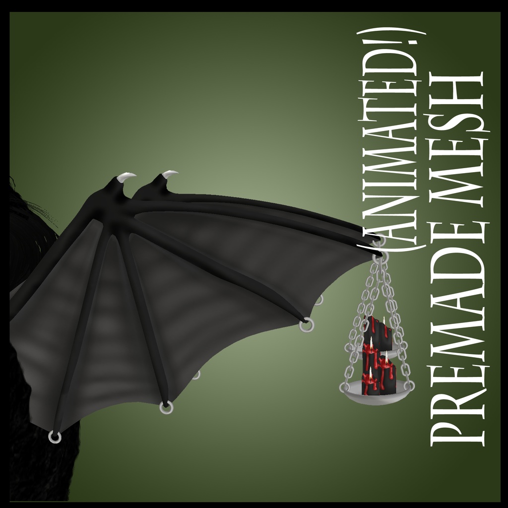 Animated Candle Wings for IMVU | SecondLife | Vroid